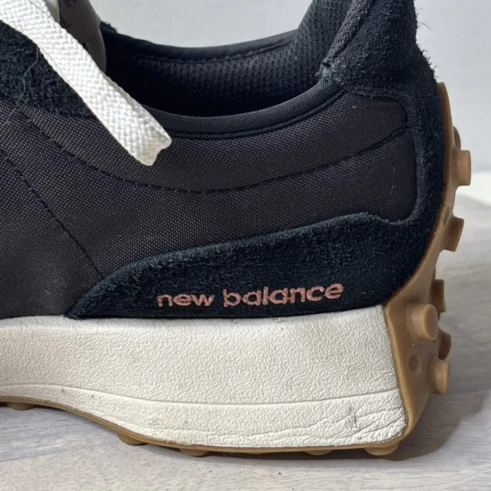 New Balance 327 Black White Retro Running Sneakers Women’s Size 8.5 - Picture 12 of 16